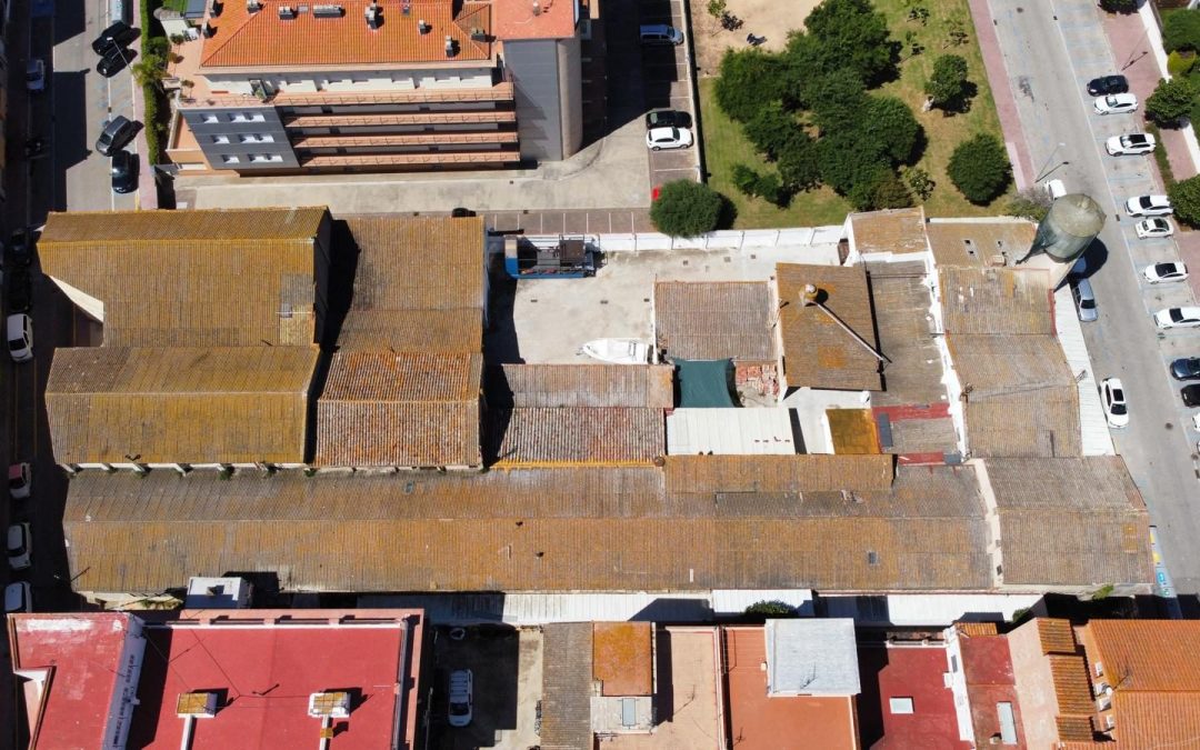 Vista aérea del solar urbano en venta en Sant Antoni de Calonge
